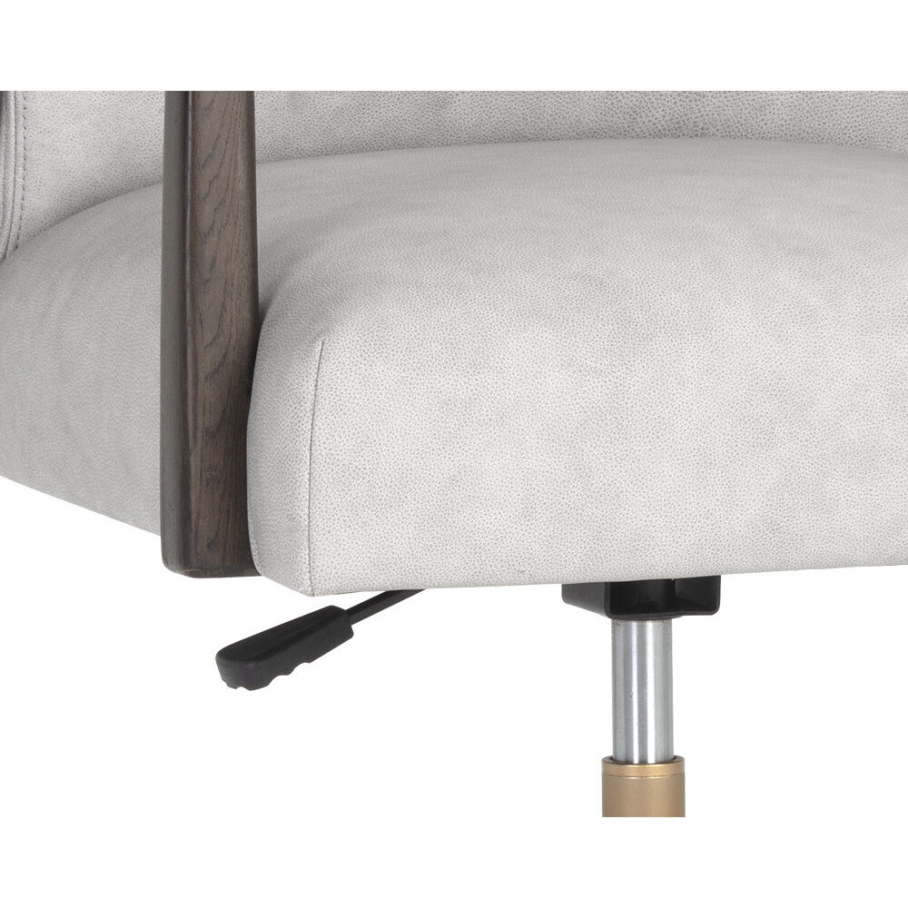 Collin Brown / Saloon Light Grey Leather Office Chair